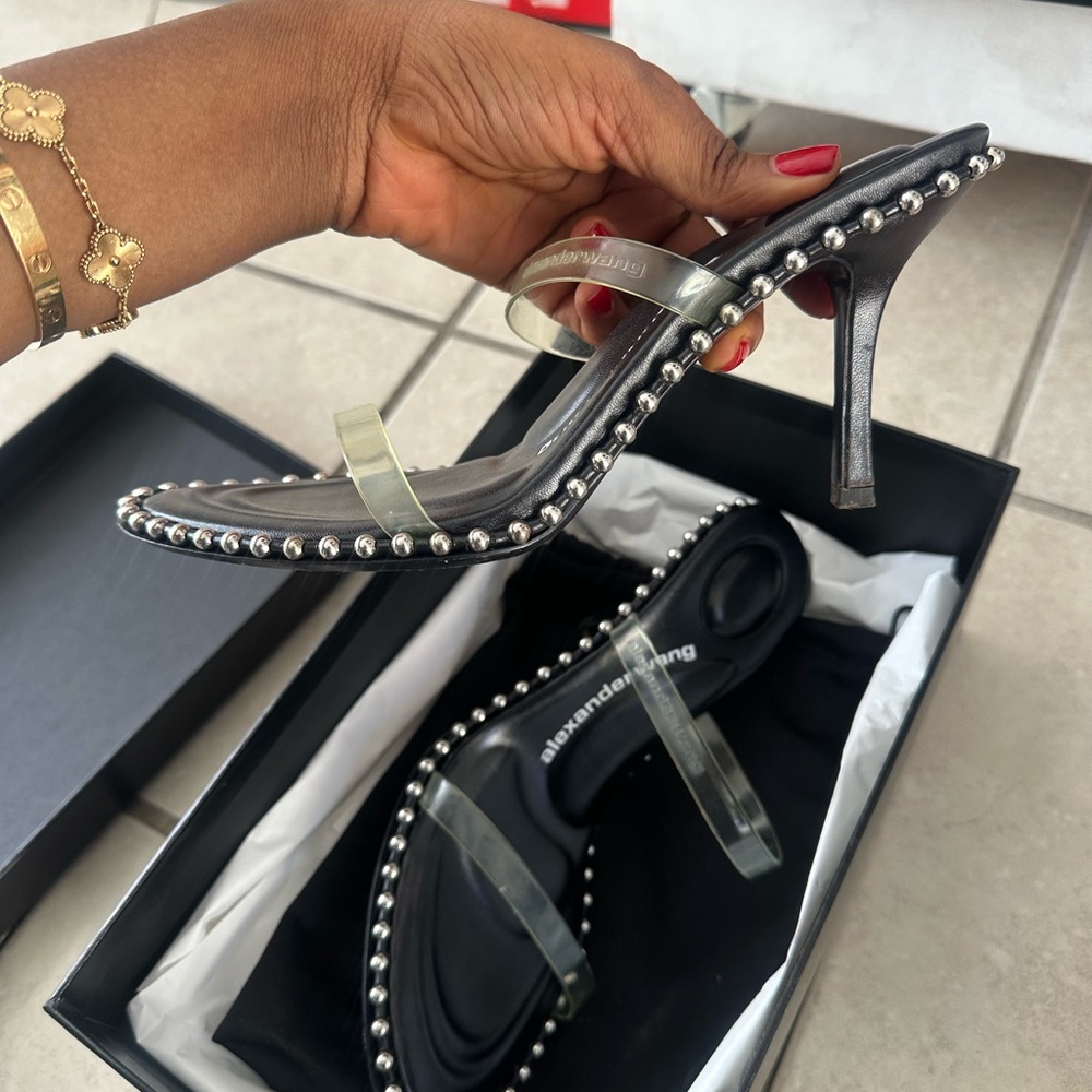 Alexander Wang Black and Silver Women's Heels